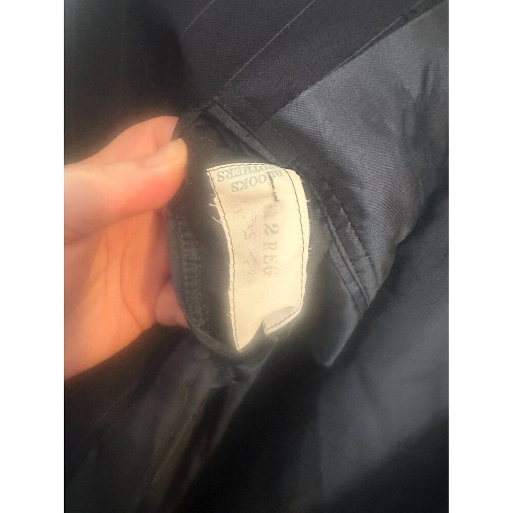 Brooks Brothers Black Pinstripe Wool Blazer 42R Made in USA Classic Tailored - Picture 5 of 9